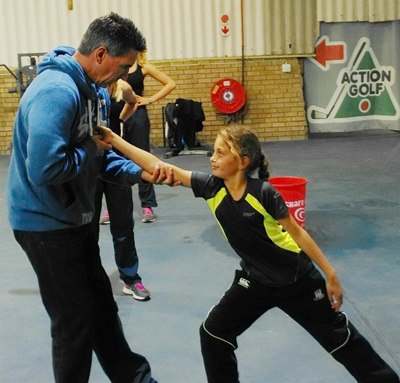 German assists local athletes