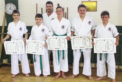Junior karateka graded