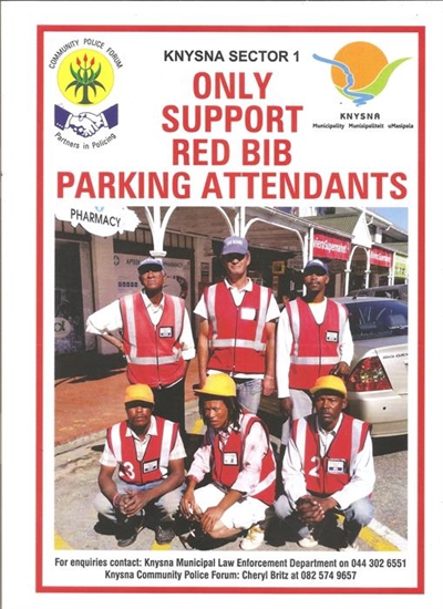 Only tip red bib parking attendants