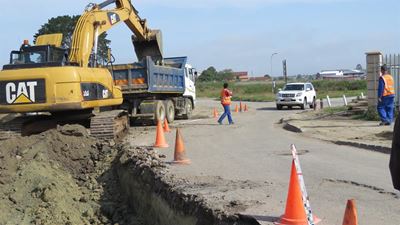 Work underway in Saagmeul Street