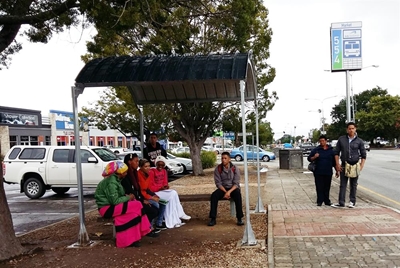 Bus shelters offer temporary relief