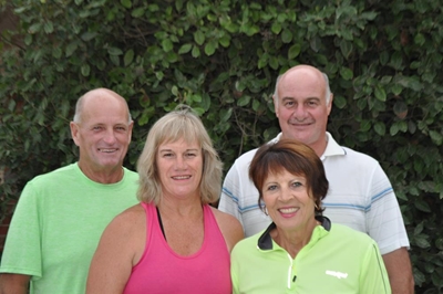 Tennisspelers slaan af in Kaapstad
