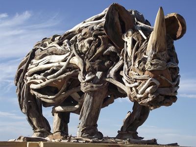Incredible driftwood sculptures on show