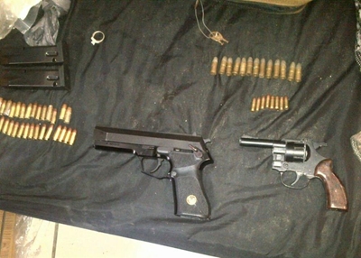 Firearms seized in Lawaaikamp