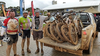 Modder spat by Baleia Wyne-Bergfietsren