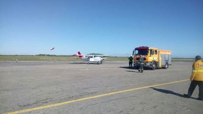 Emergency services quick to help aircraft