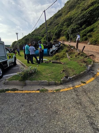 Sewage truck accident