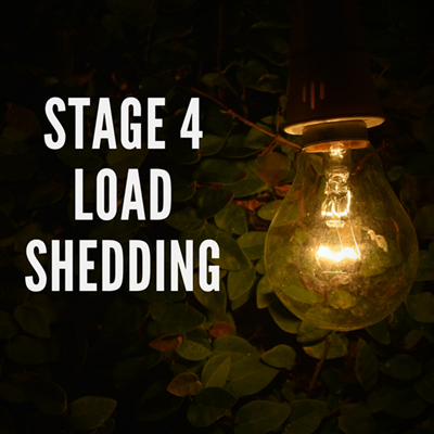 Stage 4 load shedding until Friday