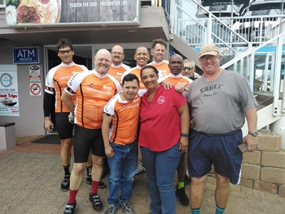 Down syndrome cycle tour stops in Mossel Bay