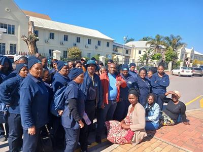 Mop-up after cleaning staff strike at hospital