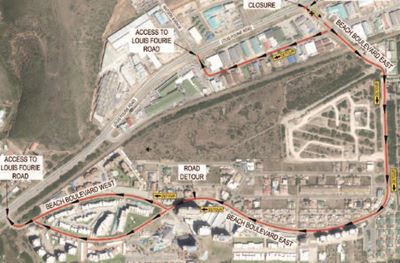 Notice Of 1/2 Width Construction At The Louis Fourie Road / Beach Blvd East Intersection