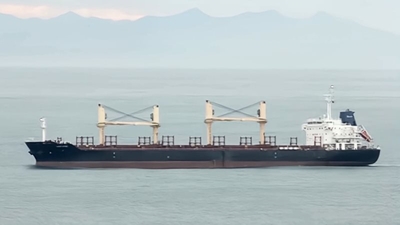 Bulk carrier ship spotted near Mossel Bay