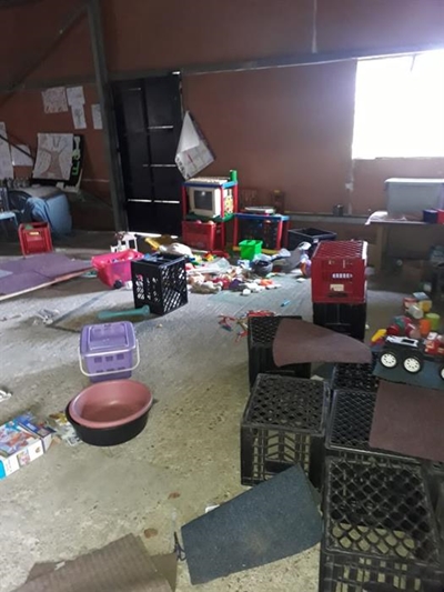 Child care centre trashed and looted