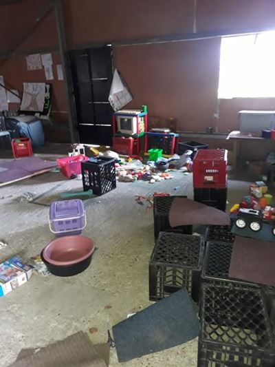 Child care centre trashed and looted