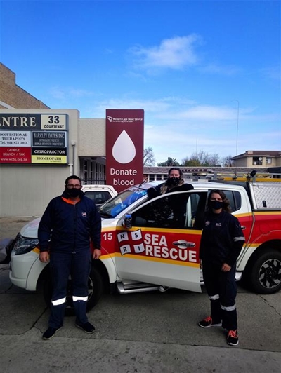 NSRI donate blood to save lives
