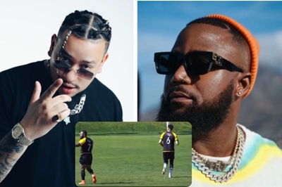  ‘Fake beef?’ Cassper and AKA’s friendly football match