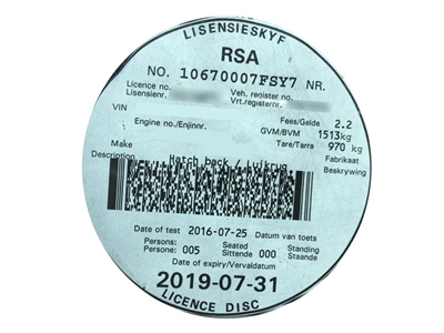 D-Day for expired vehicle discs