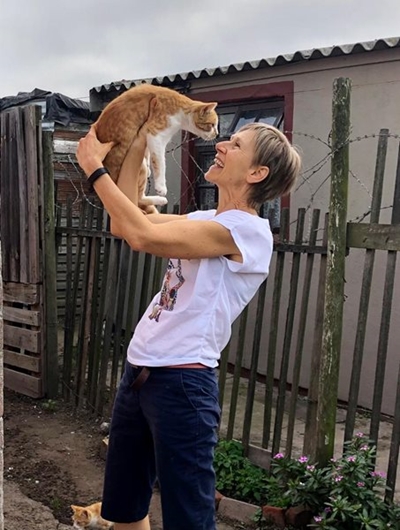 Our own cat woman, a real superhero