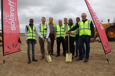 Sod-turning ceremony for new solar plant at water treatment works