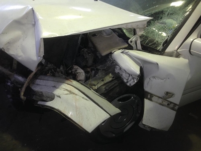Narrow escape for motorist