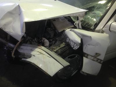Narrow escape for motorist