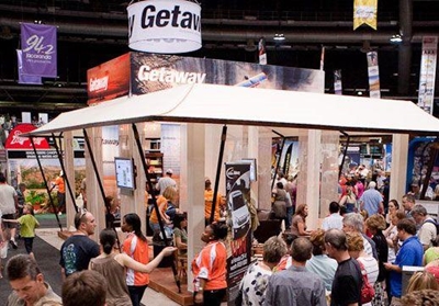 George marketed at Getaway Show