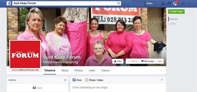 Volg Suid-Kaap FORUM op Facebook!
