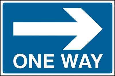 Leisure Isle one-way notice