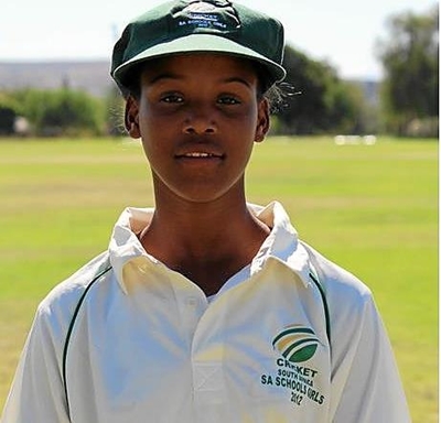 Local cricketer in SA U/19 team