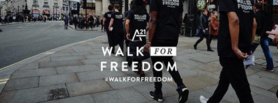 Silent march against human trafficking