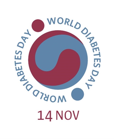 George goes blue for World Diabetes Day 2015