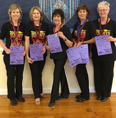 Line dancers excel