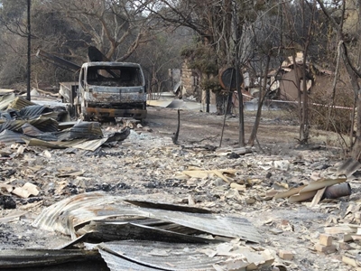 Official assessment of fire damage being done