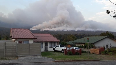 Fire update: Backburn visible on mountain