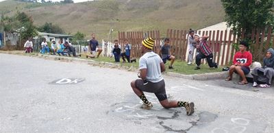 Local rugby star's pop-up street gym