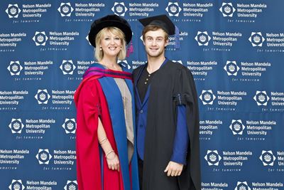 Mother and son share graduation day