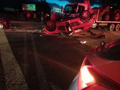 Accident on airport road