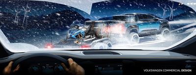 Model-specific interior shown in latest new Volkswagen Amarok teaser