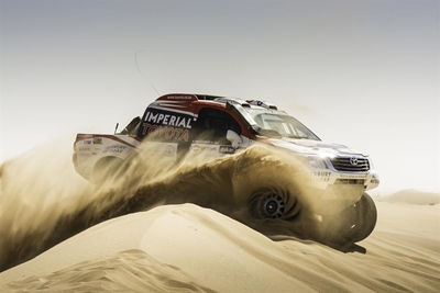 Toyota Motorsport toets in Namib