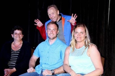 Hypnotist has crowd in stitches