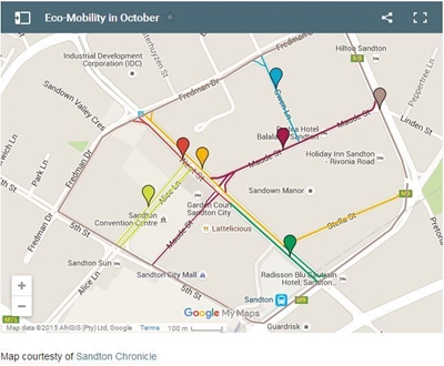 Roads closed in Sandton for EcoMobility Month