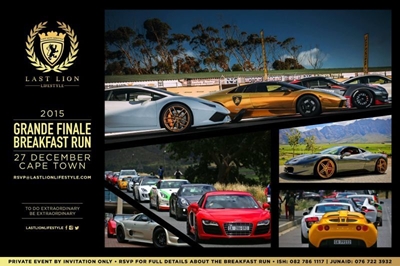 EVENT-Expect R300 Million worth of supercars on 27 December