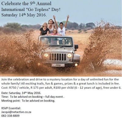 Ninth Annual International Jeep “Go Topless Day” in SA