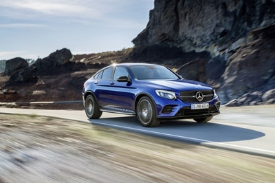 Mercedes-Benz GLC coupé seen at Fashion Week