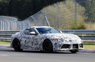 New Toyota Supra snapped with BMW interior switchgear and auto 'box