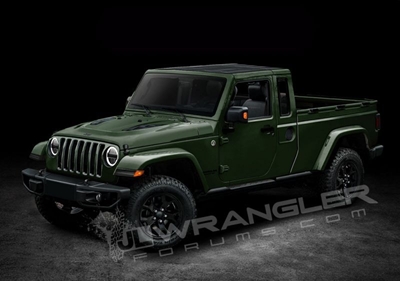 Jeep Wrangler pick-up envisioned in latest renderings