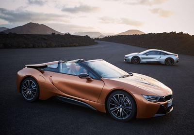 Updated BMW i8 bows in LA along with new Roadster