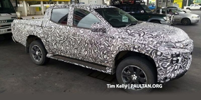 Facelifted Mitsubishi Triton channels Pajero Sport in first spy shot