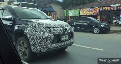 Facelifted Mitsubishi Pajero Sport spied for the first time