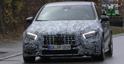 Still wrapped Mercedes-AMG A45 looks sedate in latest spy video